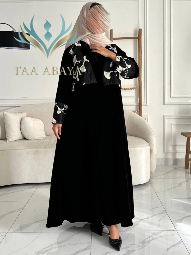 عباية مخمل مع سديري القصة استريت
