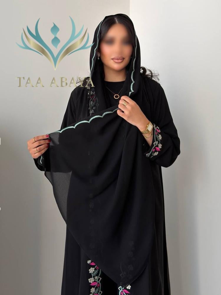 عباية كريب سبيشل ، تطريز يدوي القصة استريت
