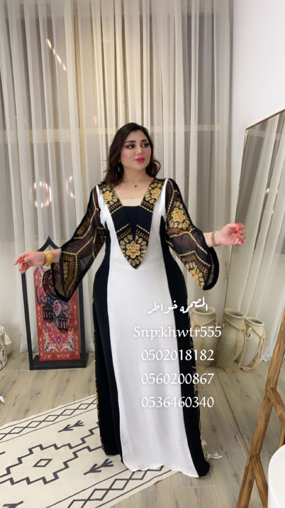 جلابية حرير مغسول مع خيش مطرز بخيوط القصب – تصميم رمضاني فاخر يجمع بين الأصالة والملمس الناعم بتفاصيل شرقية أنيقة
