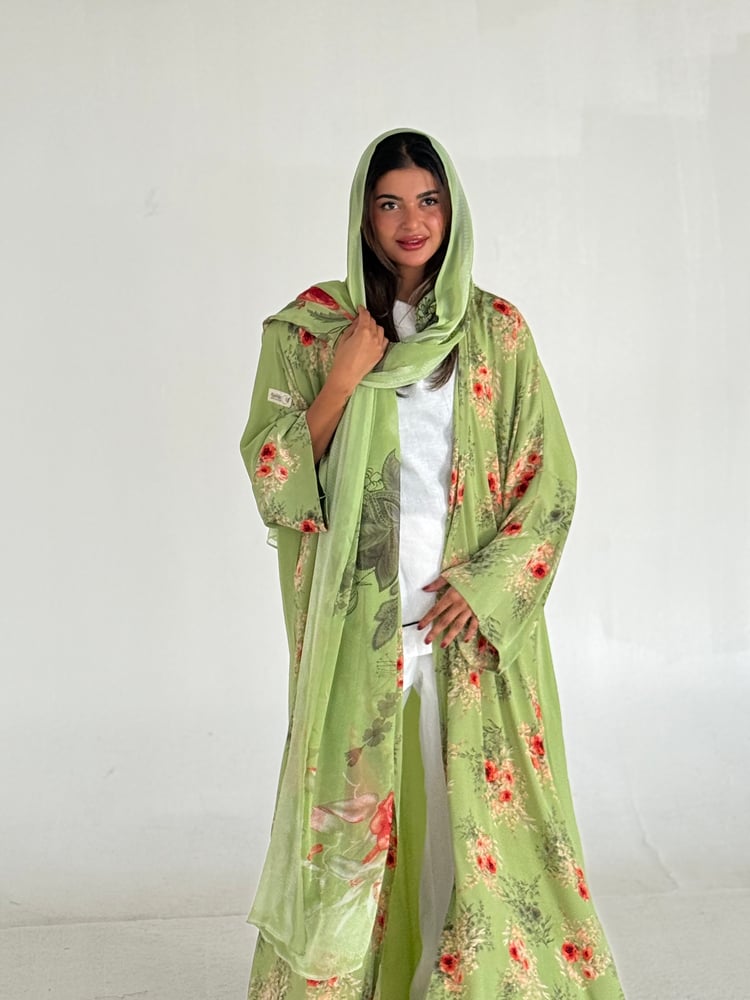Apple silk abaya