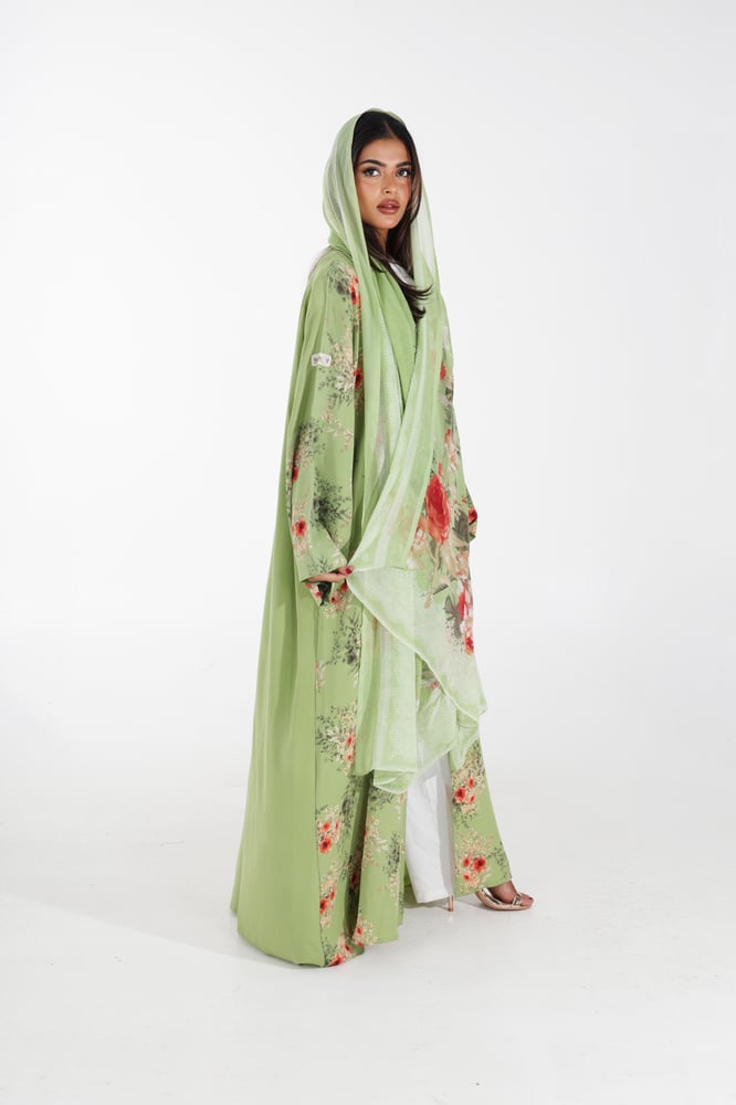 Apple silk abaya