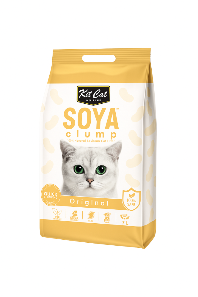 كت كات رمل الصويا الأصلي KitCat SoyaClump Litter Original7L رمل قطط