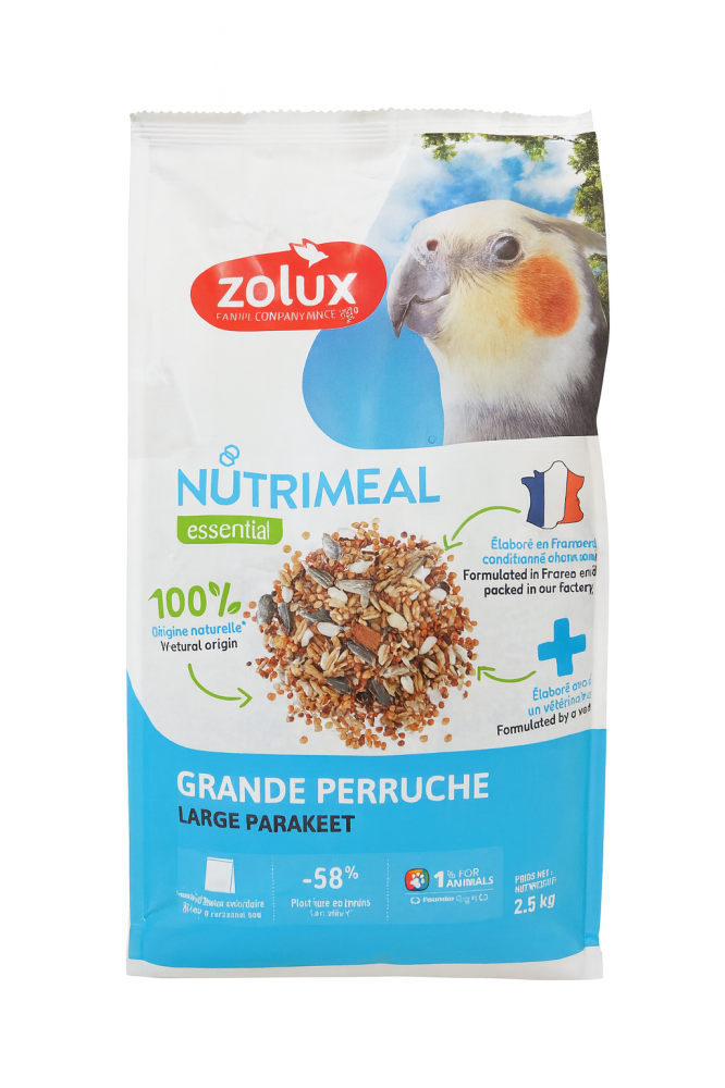 زولوكس نوتريميل3 غذاء الروز والكروان للببغاوات الكبيرة Zolux Nutrimeal