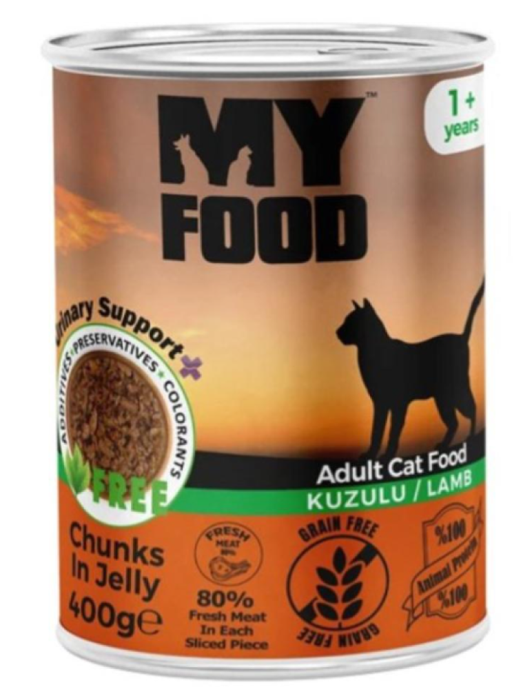 ماي فوود معلبات قطط بالغة لحم الضأن في الجيلي 400 جرام My Food Adult Cat Food - Lamp Chunks In Jelly