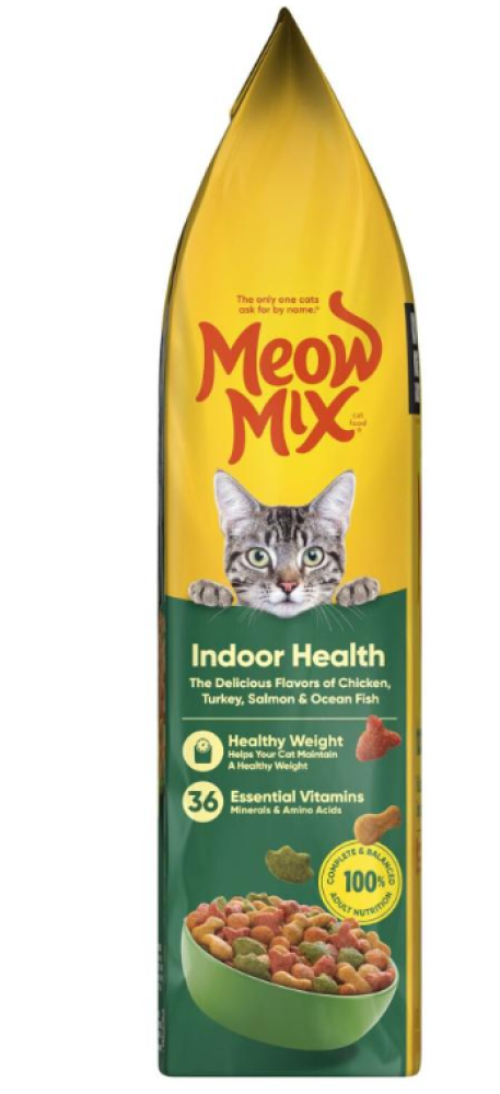 Meow Mix Indoor Health Dry Cat Food ,مياو مكس طعام القطط الصحي للقطط المنزلية
