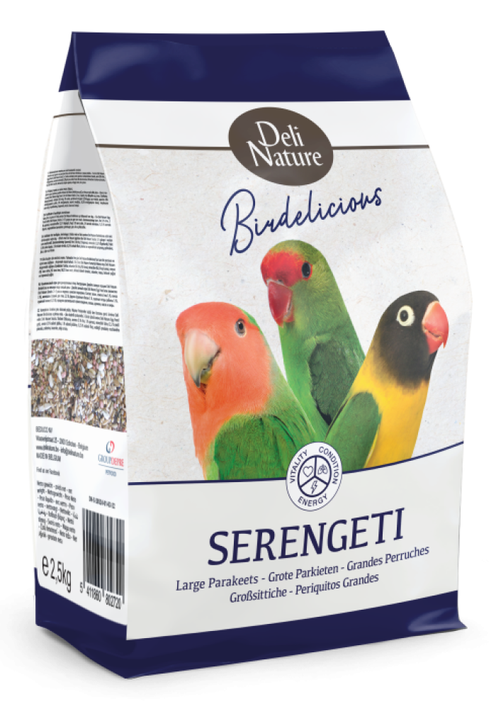 غذاء روز فيشر كروان ديلي نيتشر Large Parakeets Serengeti Birdelicious