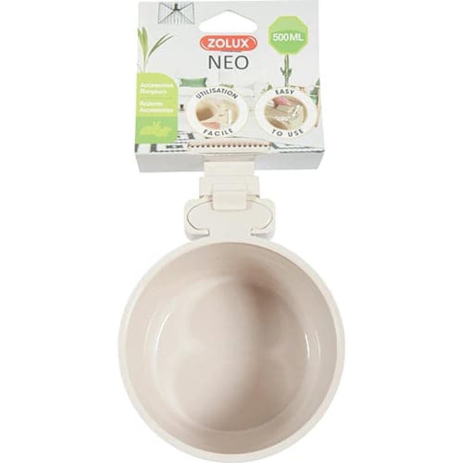زولوكس مأكلية تعليق 12 سم - Zolux Plastic Hanging Bowl 500Ml مأكلية