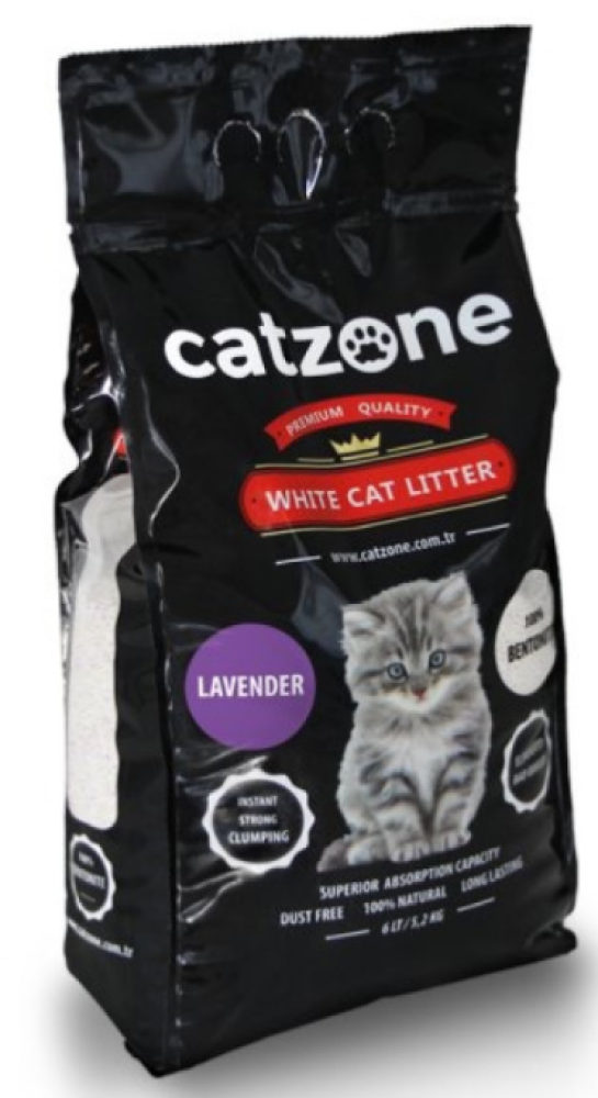 رمل قطط كات زون برائحة الافندر Cat Zone white Cat Litter Lavender
