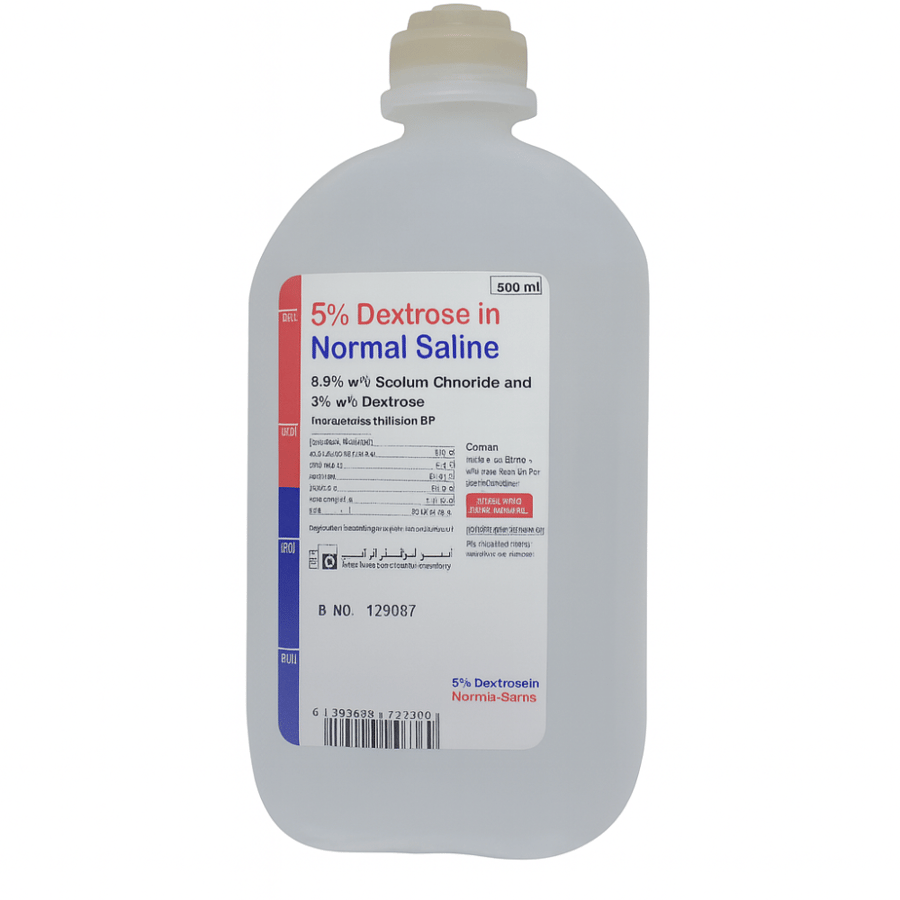 محلول الجفاف دكستروز  Dextrose in Normal Saline محلول الجفاف