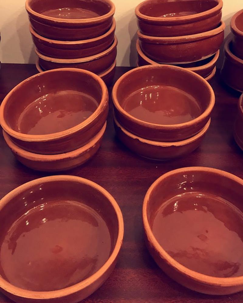 صحون فخار لتقديم طعام الطيور أطباق فخارية طبيعية للباتيه والبذور