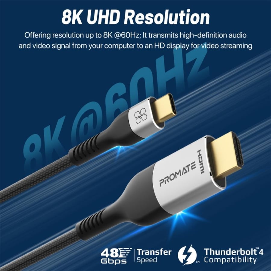 كبيل hdmi الي تايب سي من بروميت