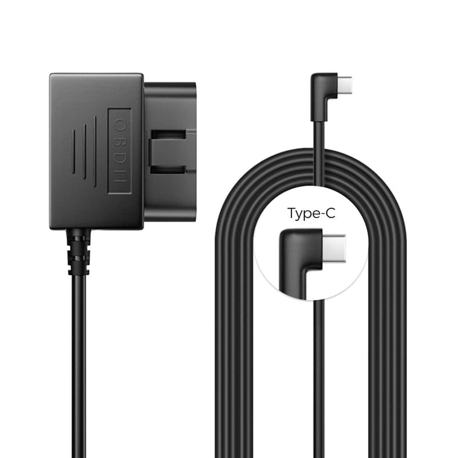 كابل OBD2 لتشغيل الداش كام 24 ساعة Type-C بطول 3.5 متر