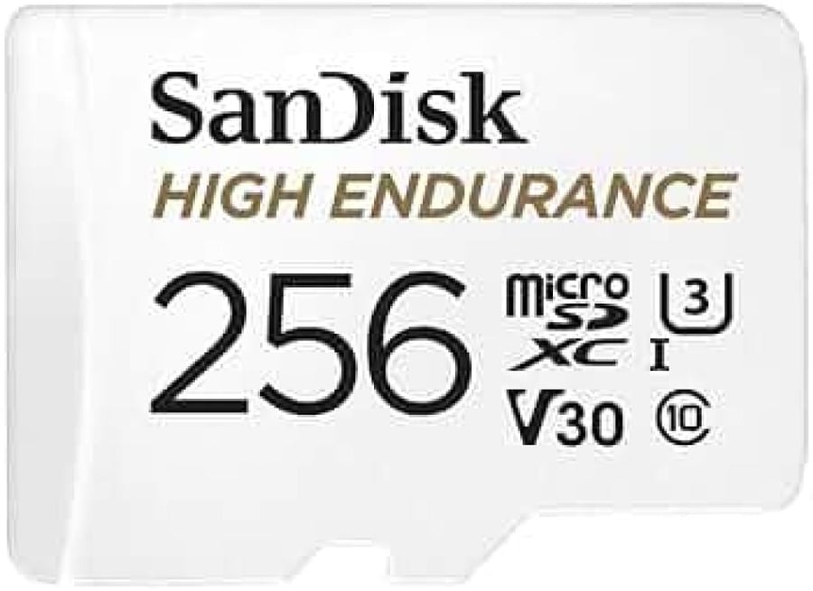 SanDisk High Endurance 256GB microSD – بطاقة ذاكرة مثالية للداش كام والتسجيل المستمر