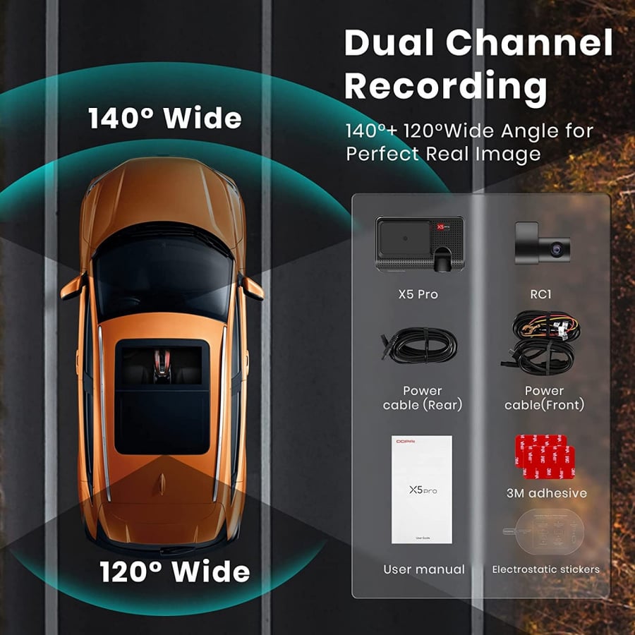 داش كام DDPAI X5pro 4k مع الموديم 4G