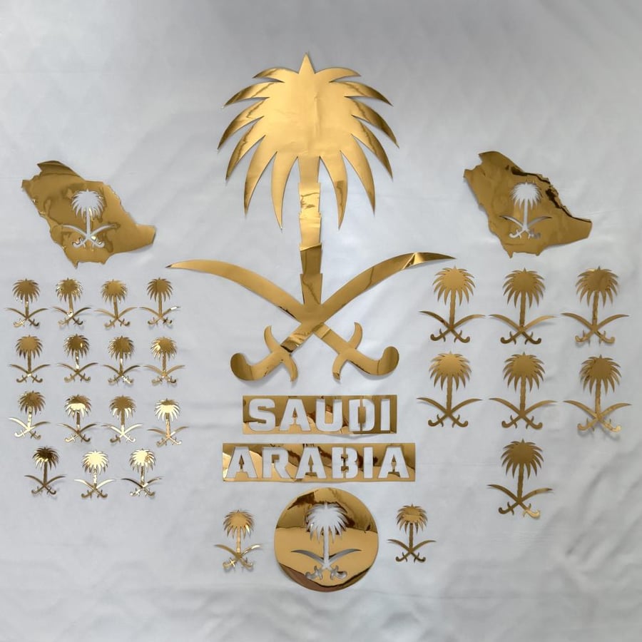 ستيكرات سيارة - 30 قطعه  - ذهبي