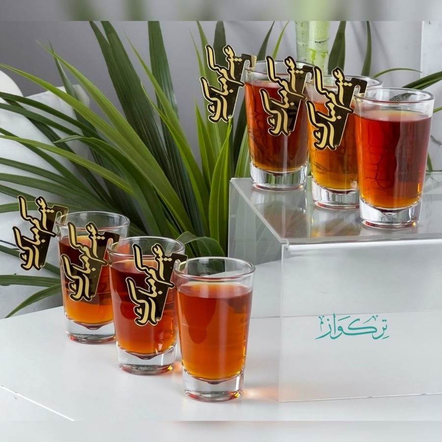 6 قطع تعليقة اكواب عيدكم مبارك | ذهبي