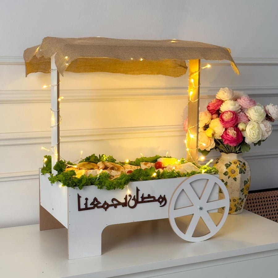 عربة صينية رمضان المضيئة