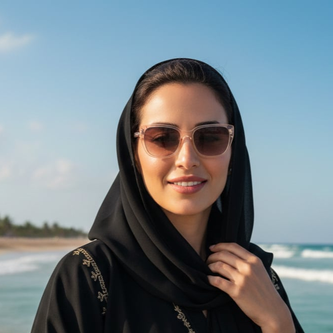 نظارة نسائية بإطار فاخر وتصميم عصري لافت
