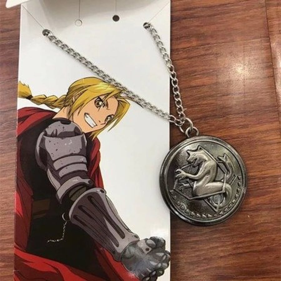 قلادة انمي فل ميتل الكيميست الكيميائي المعدني الكامل