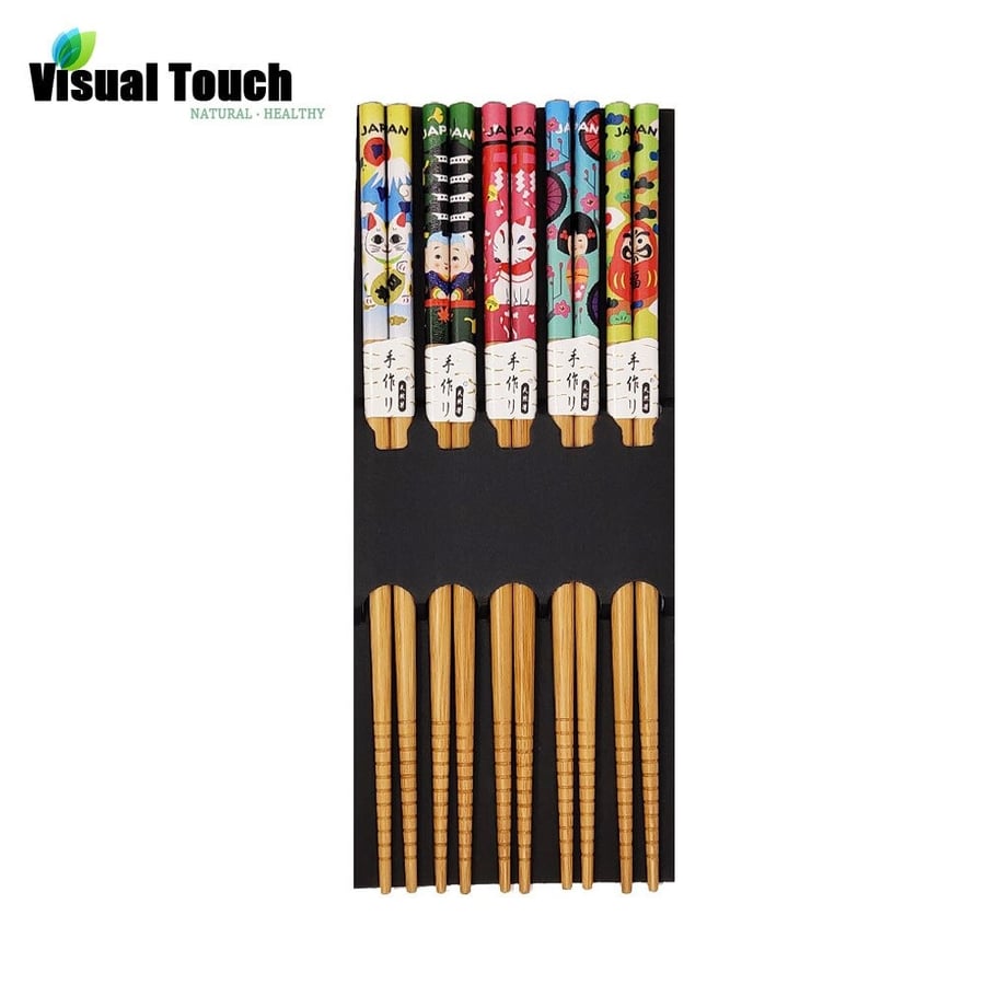 Wooden chopsticks with beautiful shapes and elegant designs