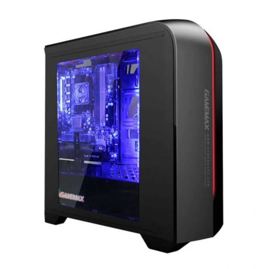 GameMax Empire Hero H601 Gaming Case – Black/Red