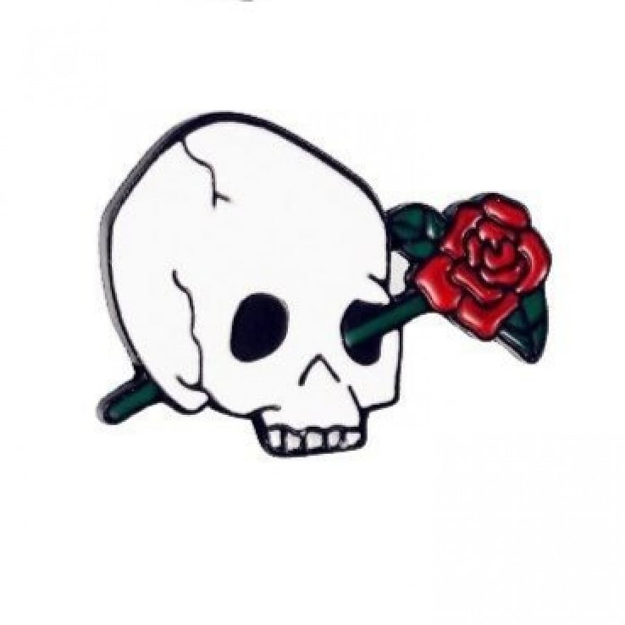 Flower Skull Pin