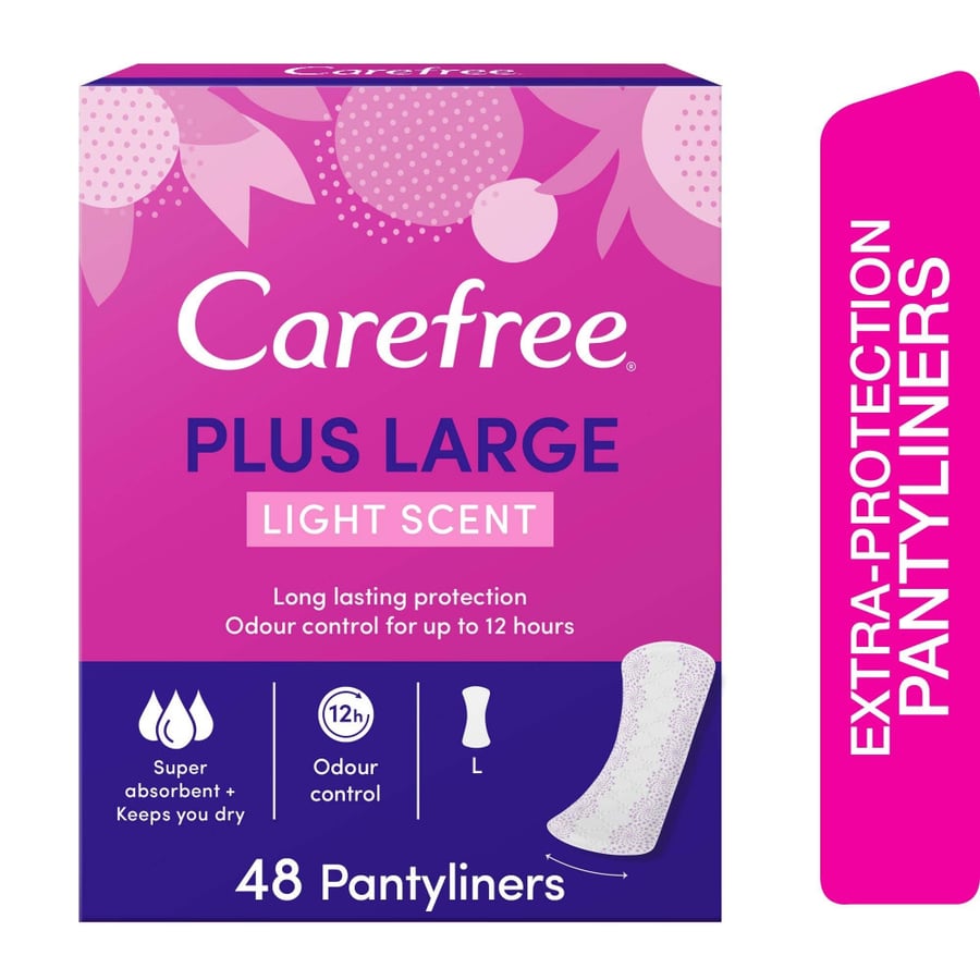 Carefree | Carefree women's daily pads with cotton extracts, 48 pieces