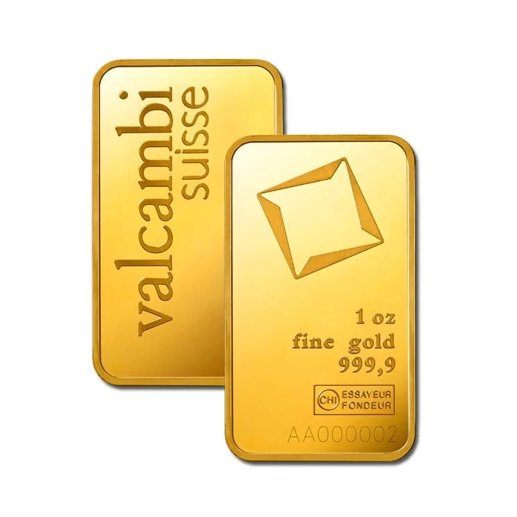 سبيكة ذهب Valcambi عيار 24 بوزن 31,1 غرام