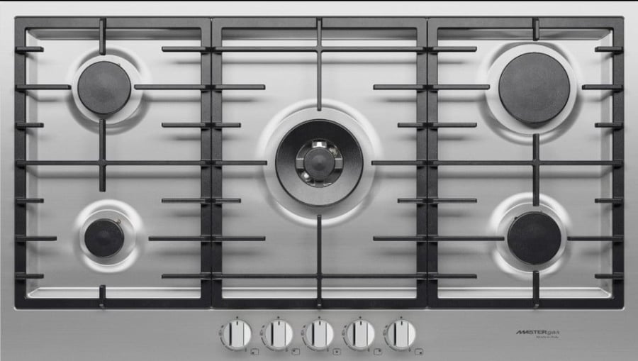 Surface 90cm 5 burners gas flat heavy duty master Italian gas stove model (H95GLFX)