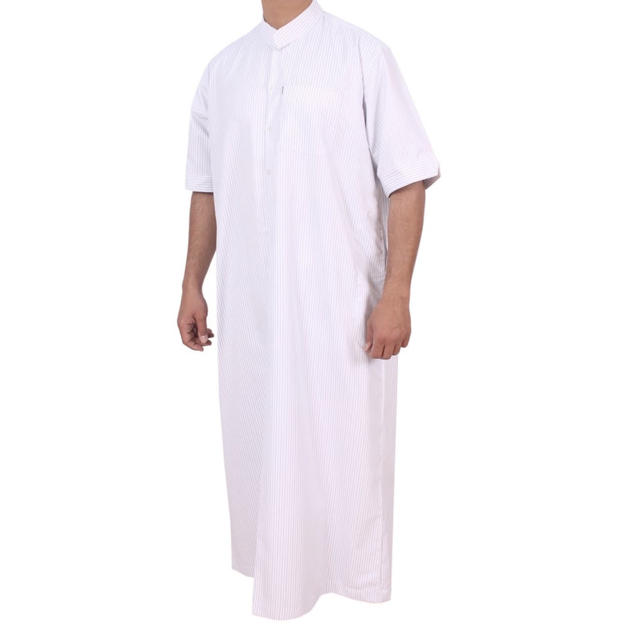 جلابية رجالي نص كم كويتي L