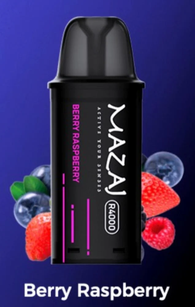 بودات مزاج ار 4000 موشة بيري رازبيري Mazaj R4000 PUFFS PODS BERRY RASP