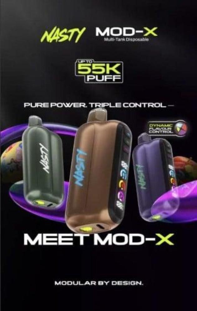 سحبة ناستي مود اكس 55 الف موشة بطيخ ايس nasty mod x 55k puffs Watermel