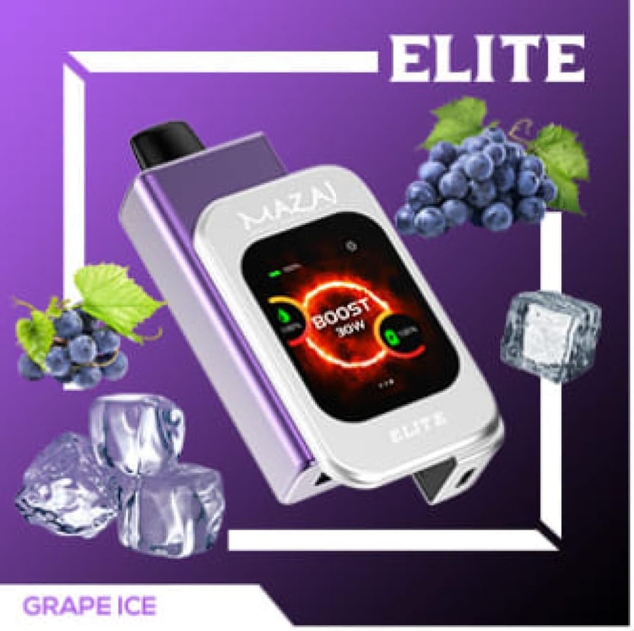 بودات مزاج ايليت 20000 موشة عنب ايس MAZAJ ELITE POD 20000 PUFFS GRAPE