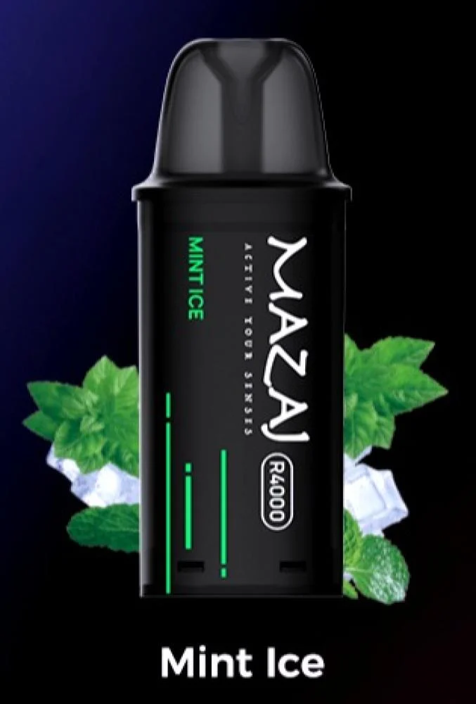 بودات مزاج ار 4000 موشة نعناع ايس Mazaj R4000 PUFFS PODS MINT ICE