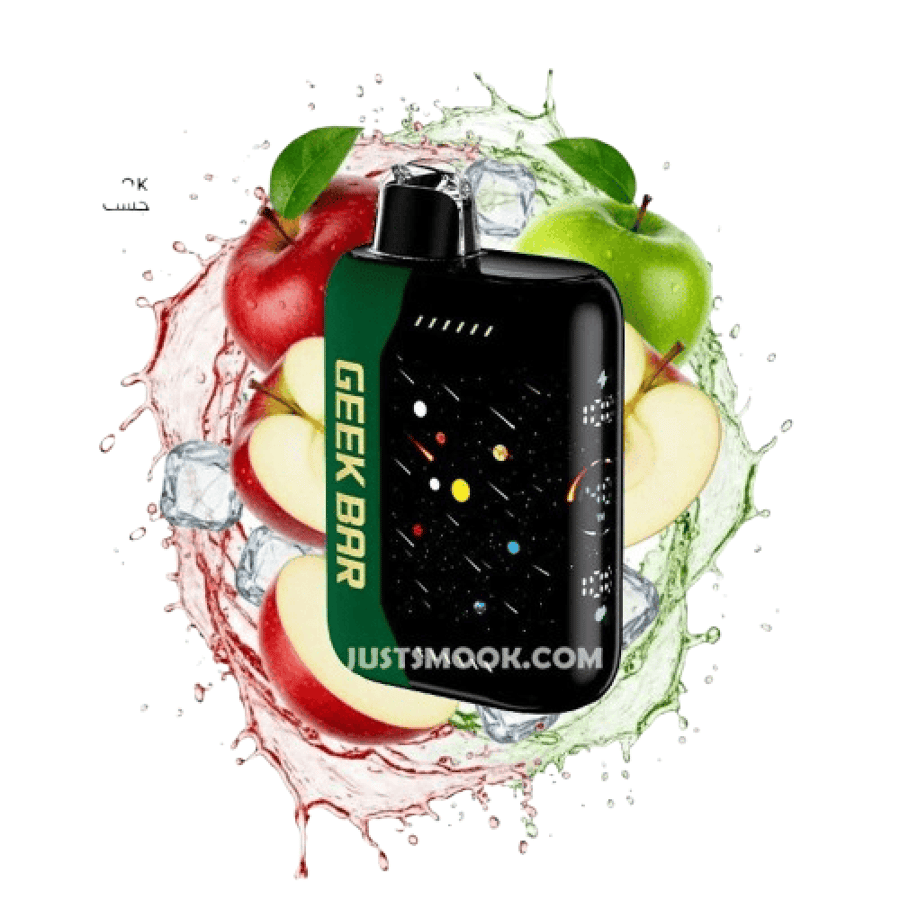 شيشة جيك بار فيب 42000 سحبة تفاحتين Geek bar DTL 42k Puffs DOUBLE APPL