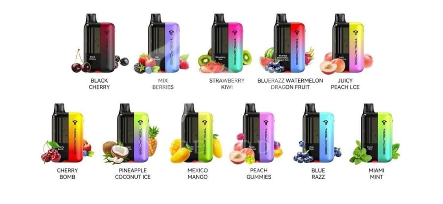 تسلا بار اكس تي 20 الف سحبة فراولة ايس TESLA BAR XT 20K PUFFS STRAWBER