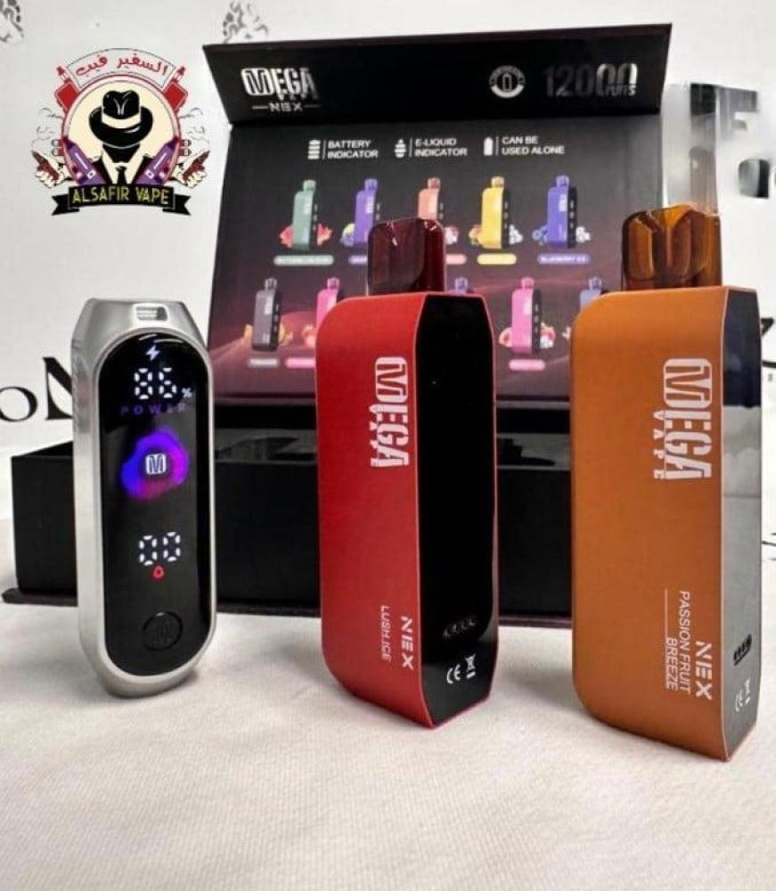 بود ميقا نيكس 12000 موشة بنكهة تبغ MEGA NEX POD 12000 PUFFS TOBACCO
