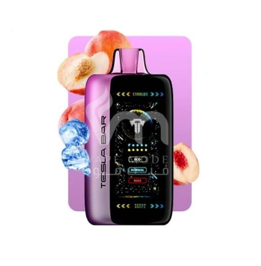 تسلا بار اكس تي 40 الف سحبة خوخ ايس TESLA BAR XT 40k PUFFS PEACH ICE