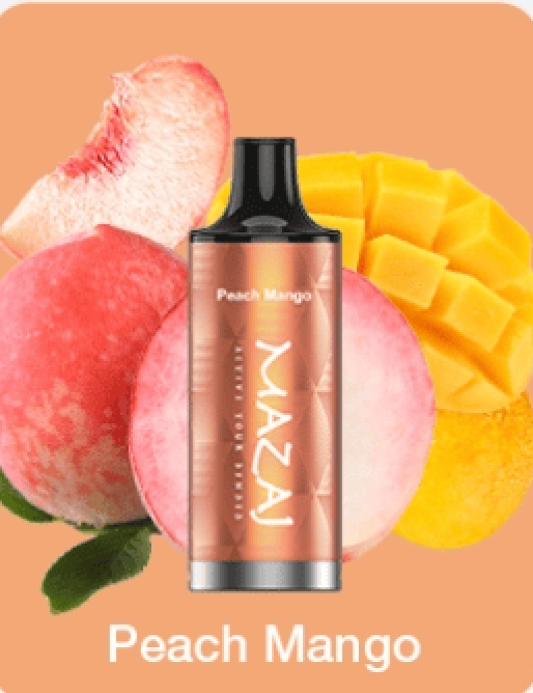 بودات مزاج برو 6000 سحبة مانجو خوخ MAZAJ PODS PRO 6000 PUFFS MANGO PEA