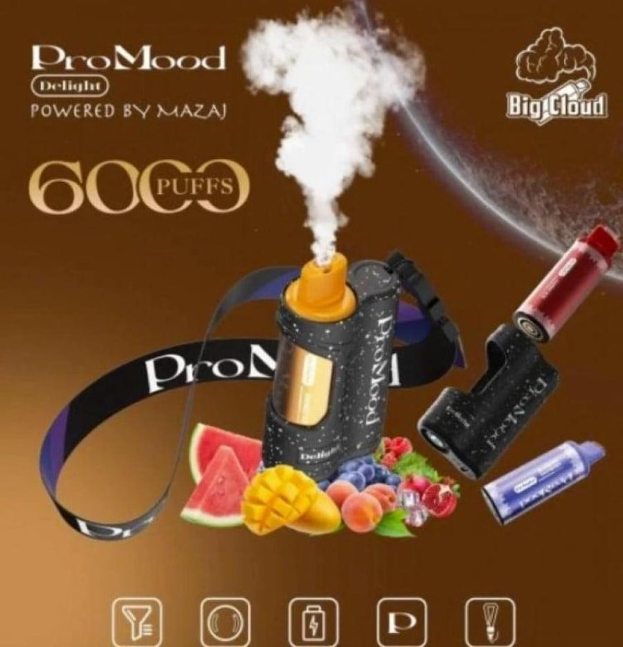 بودات مزاج برو مود دي لايت 6000 موشة بطيخ ايس MAZAJ PODS PROMOOD DELIG