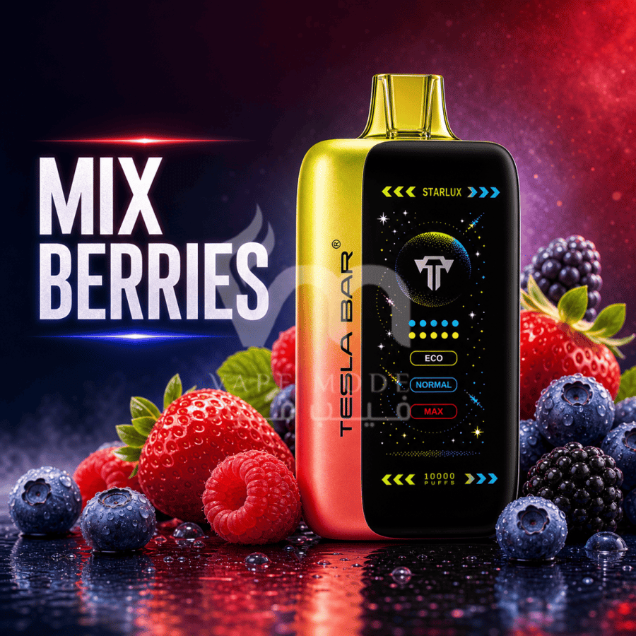 تسلا بار اكس تي 40 الف سحبة توت مشكل TESLA BAR XT 40k PUFFS MIX BERREI