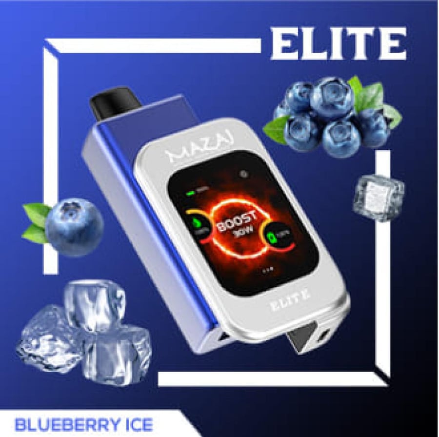 بودات مزاج ايليت 20000 موشة توت ازرق ايس  MAZAJ ELITE POD 20000 PUFFS