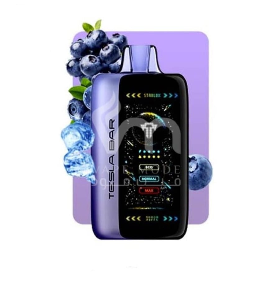 تسلا بار اكس تي 40 الف سحبة بلوبيري ايس TESLA BAR XT 40k PUFFS BLUEBER