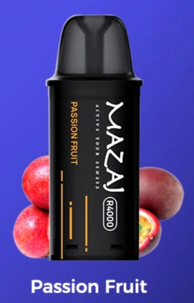 بودات مزاج ار 4000 موشة باشن فروت Mazaj R4000 PUFFS PODS PASSION FRUIT
