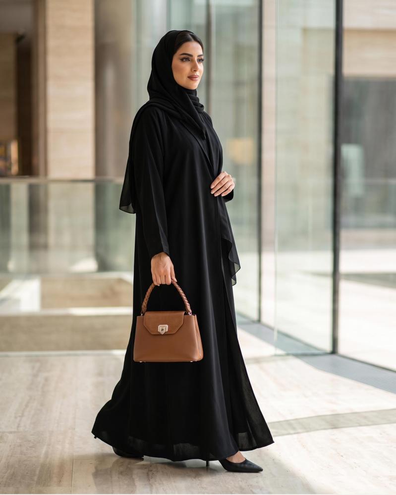 شنطة يد نسائية كاكي جلد بغطاء مزخرف