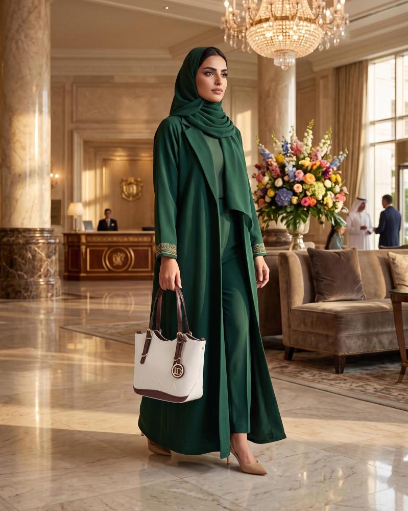 شنطة يد نسائية أوف وايت مع بني بحزام كتف قابل للتعديل