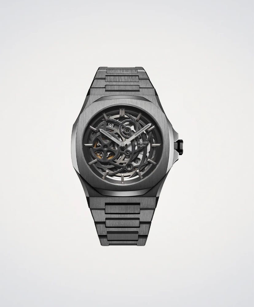 D1 MILANO Skeleton Bracelet 41.5mm Stainless Steel Mechanical Watch