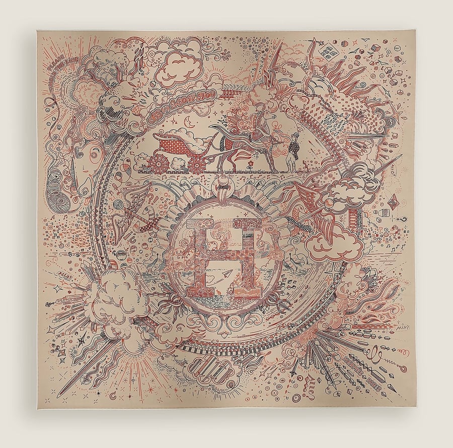 Hermès Please Hold The Line scarf 90