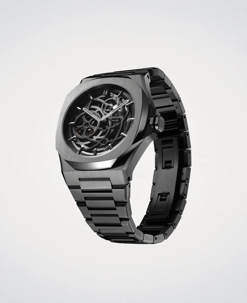 D1 MILANO Skeleton Bracelet 41.5mm Stainless Steel Mechanical Watch
