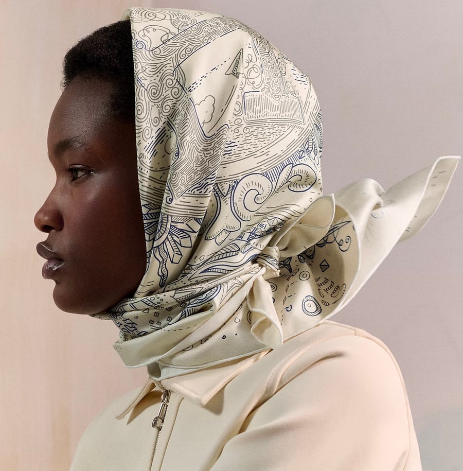 Hermès Please Hold The Line scarf 90